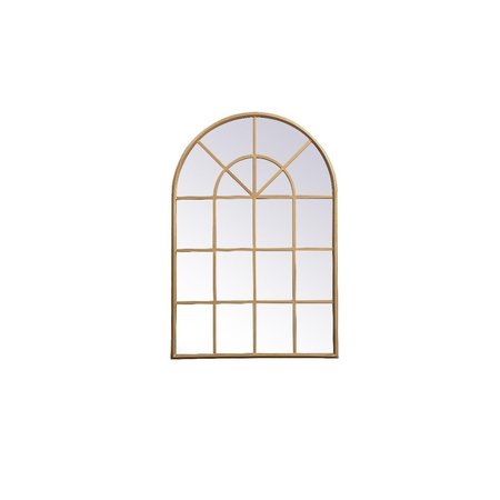 ELEGANT DECOR Elegant Decor MR612842BR 28 x 41 in. Metal Windowpane Mirror; Brass MR612842BR